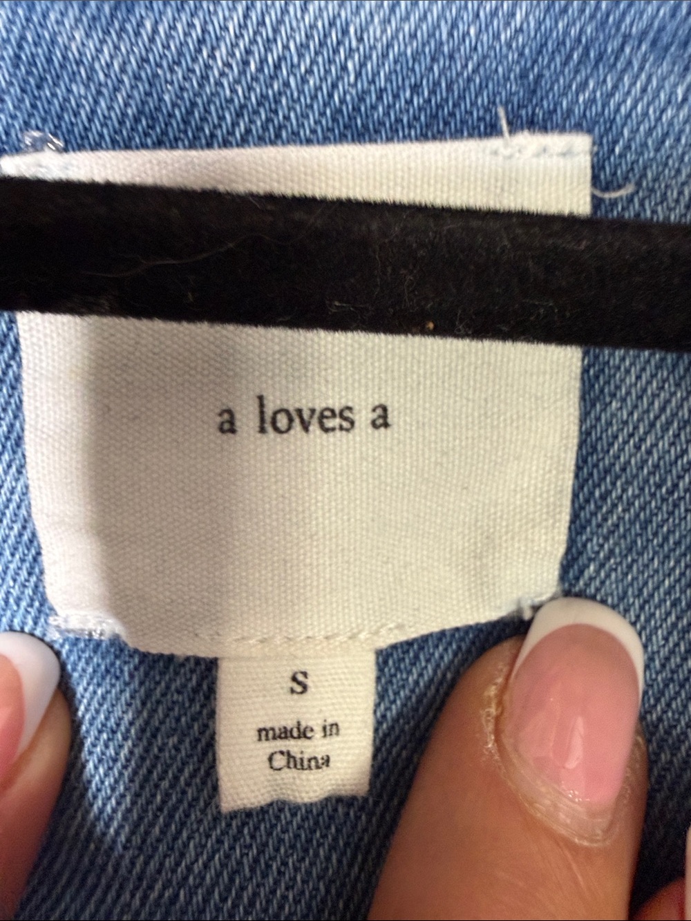 New A Loves A Light Blue Denim Double-Breasted Blazer Jacket - Women S - Picture 3 of 4